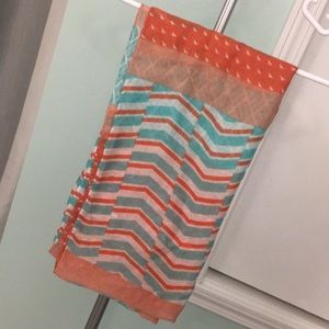 Sheer linen infinity scarf